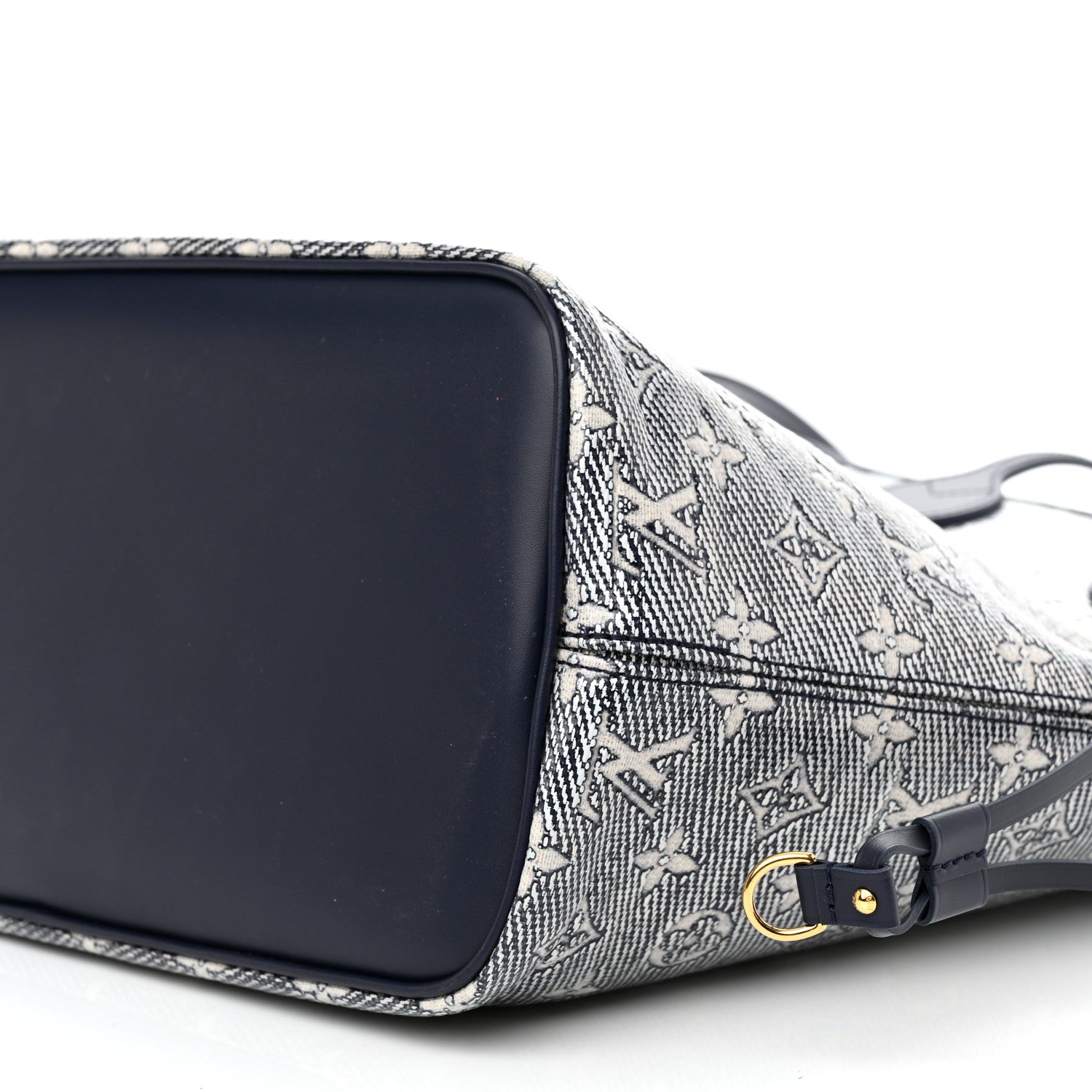 Louis Vuitton Monoglam Neverfull MM Blue 10 of 11