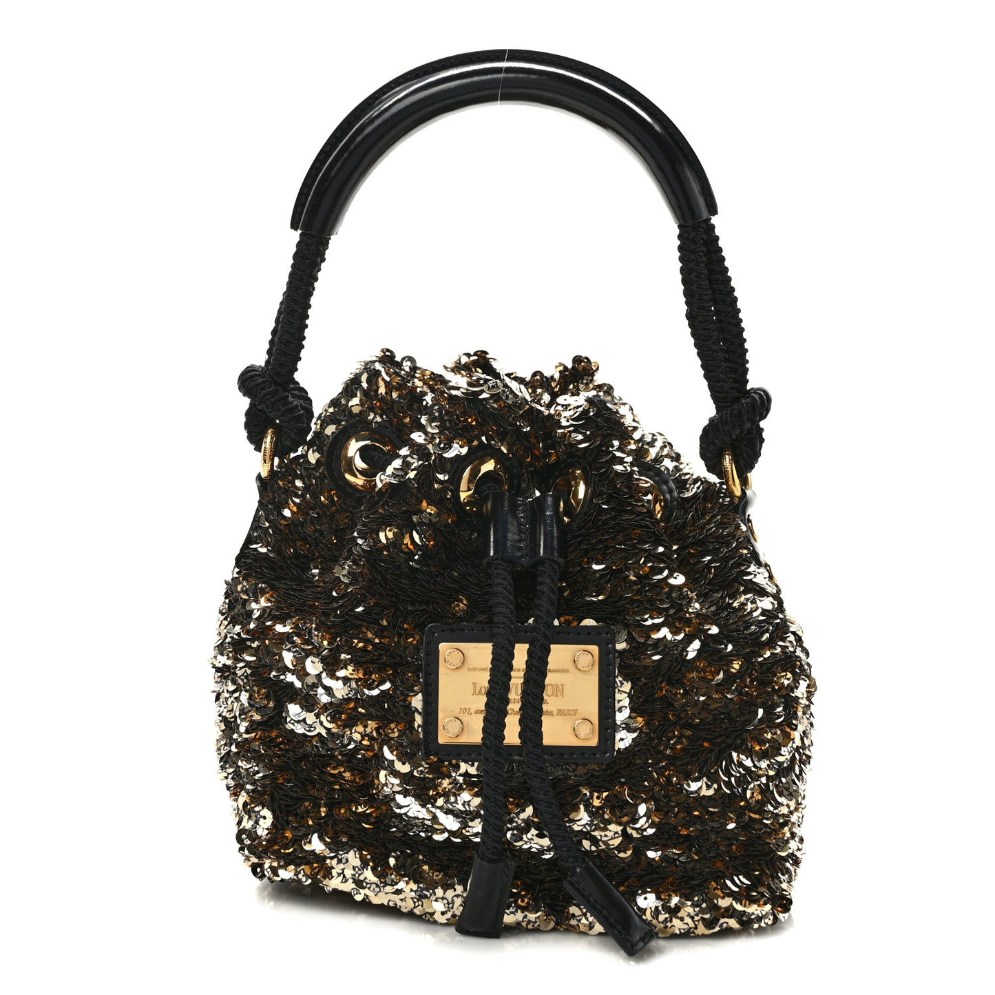 LOUIS VUITTON Sequin Mini Noe Rococo Gold