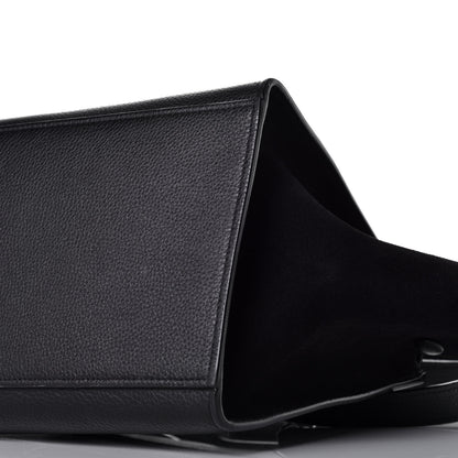 Celine Drummed Calfskin Suede Small Trapeze Black 9 of 9