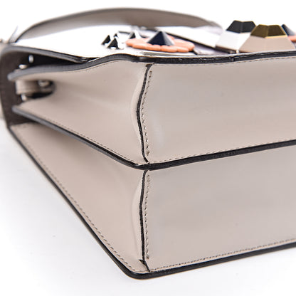 Fendi Vitello Liberty Lucido Catalan Mirror Hypnoteyes Studded Small Kan I Shoulder Bag Grigio Polvere Bordeaux Multicolor 9 of 11