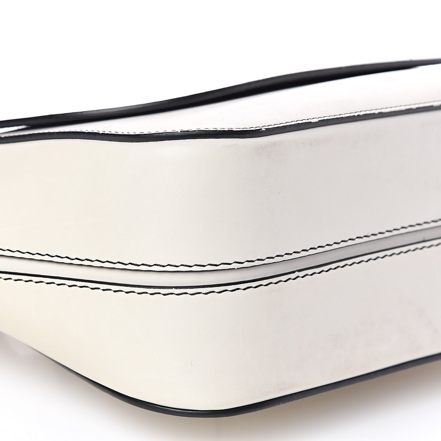 Natural Calfskin Small Square With Pocket White