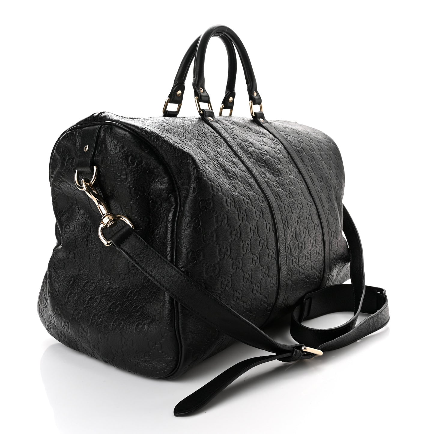 Guccissima Medium Carry On Duffle Black