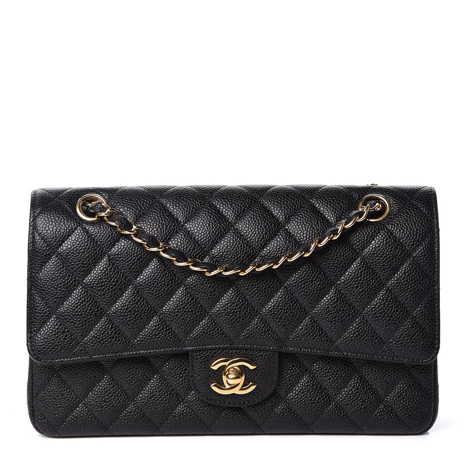Chanel Caviar Quilted Medium Double Flap Black 1 of 9