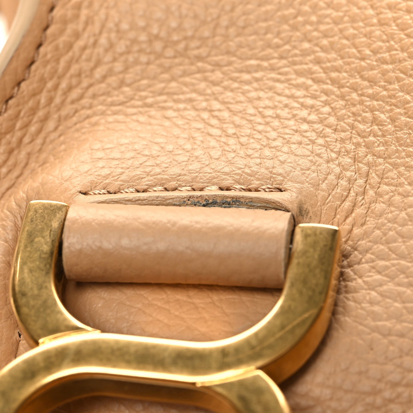 Calfskin Small Marcie Satchel Milky Brown