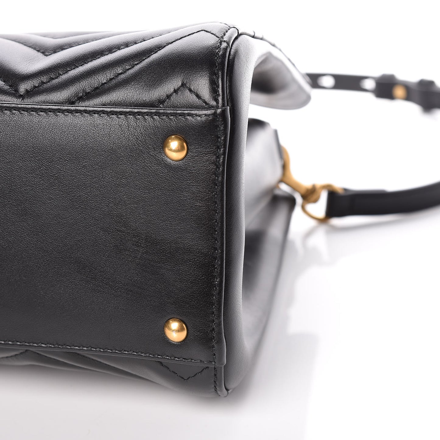 Calfskin Matelasse Small GG Marmont Tote Black