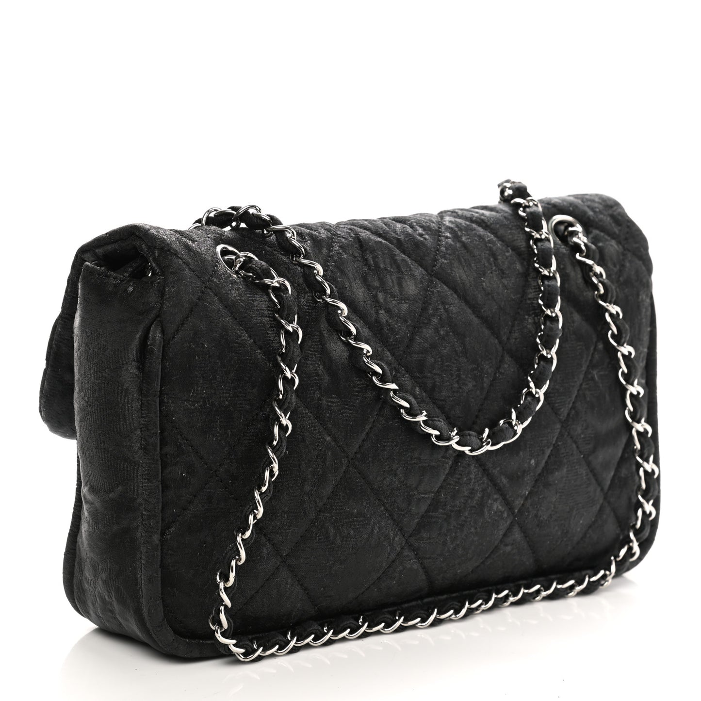 Coated Canvas Quilted Le Marais Flap Black
