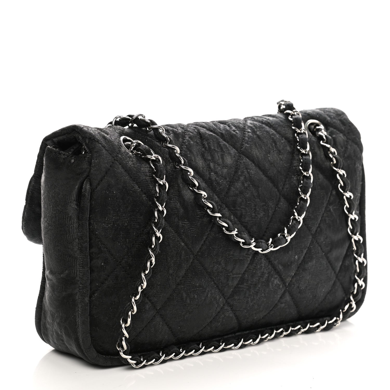 Chanel Coated Canvas Quilted Le Marais Flap Black 3 of 10