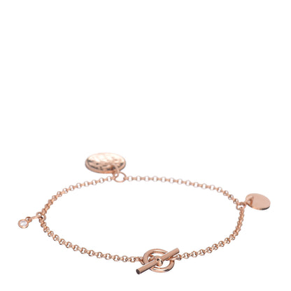 Hermes 18K Rose Gold Diamond PM Ex-Libris Bracelet ST 3 of 4