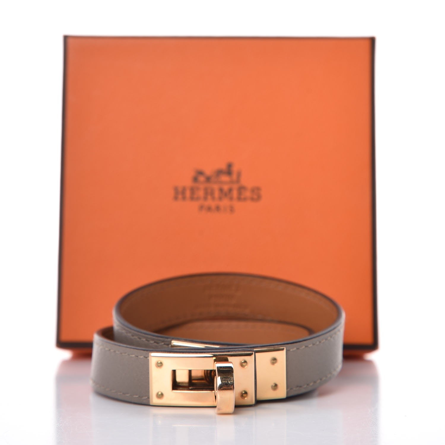 Hermes Swift Kelly Double Tour Bracelet T3 Gris Asphalte 7 of 7