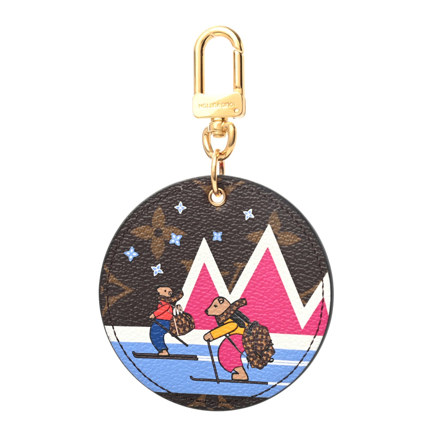 Monogram 2018 Christmas Animation Bears Bag Charm Key Ring