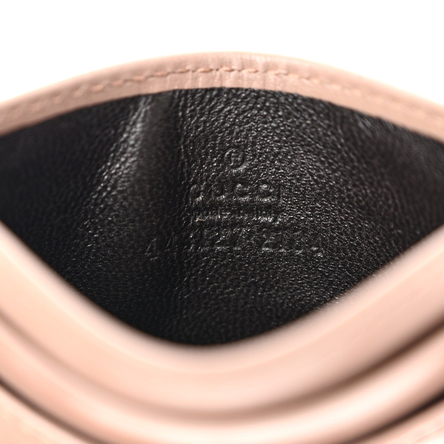 Gucci Calfskin Matelasse GG Marmont Card Holder Porcelain Rose 6 of 7