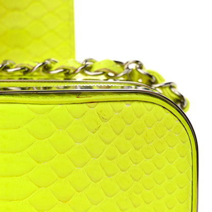 Chanel Snakeskin Mini CC Box Camera Bag Yellow 18 of 19