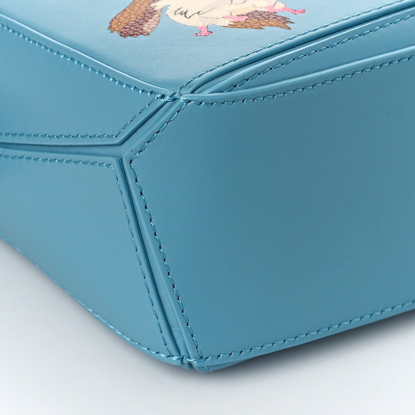 X HOWLS MOVING CASTLE Satin Calfskin Mini Heen Puzzle Bag Light Blue