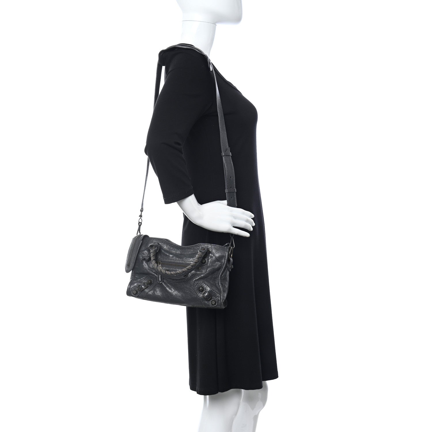 Balenciaga Agneau Giant 12 Gunmetal Hardware Mini City Gris Fossile 2 of 22