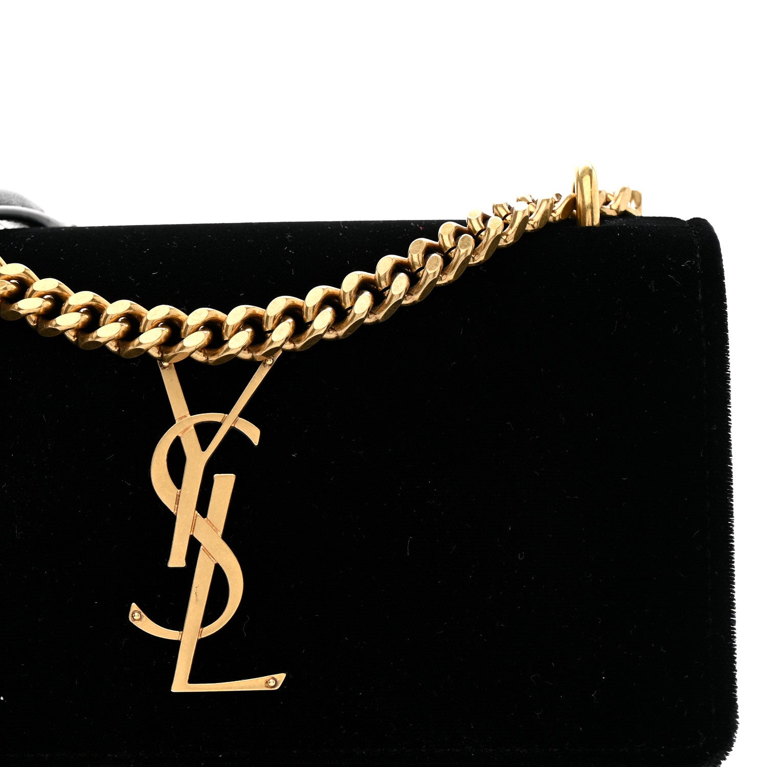 Saint Laurent Velvet Small Monogram Sunset Black 7 of 11