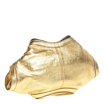 Alexander McQueen Lambskin De Manta Clutch Gold 3 of 7