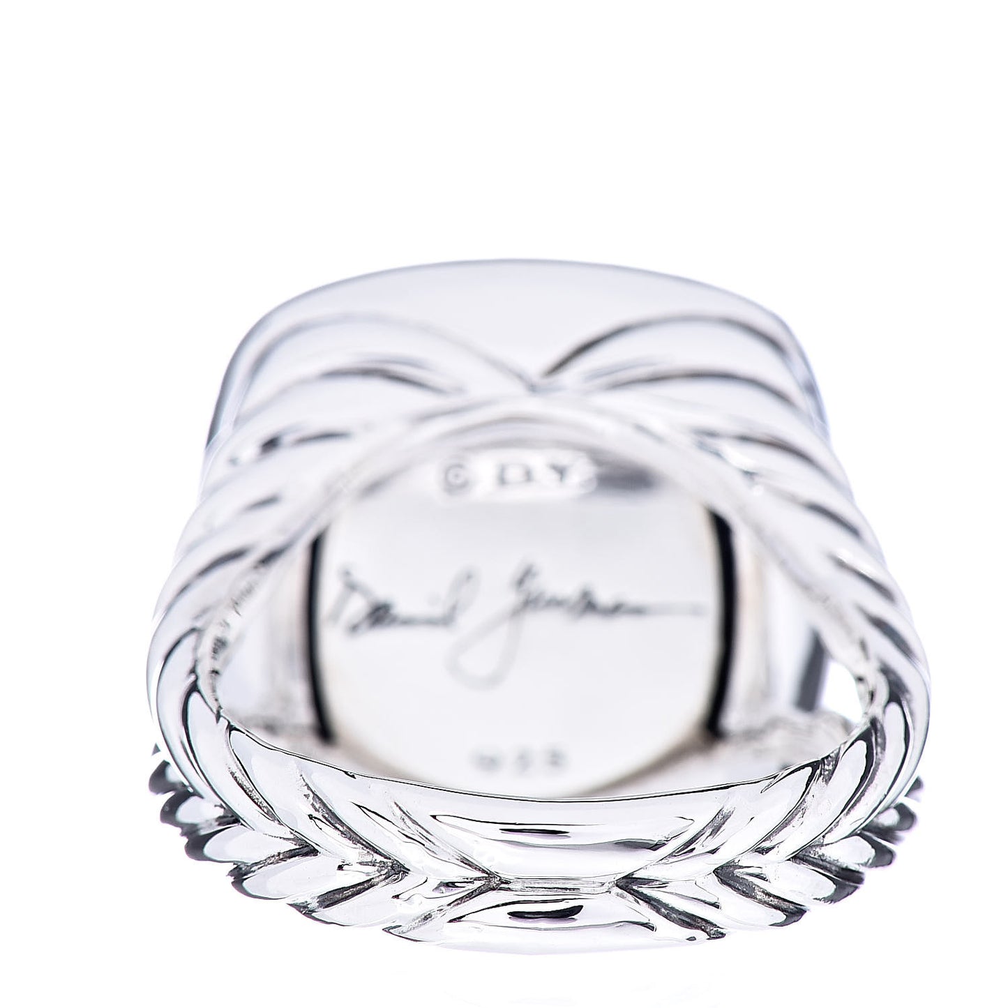 Sterling Silver Diamond Black Orchid 14mm Albion Ring 52 6