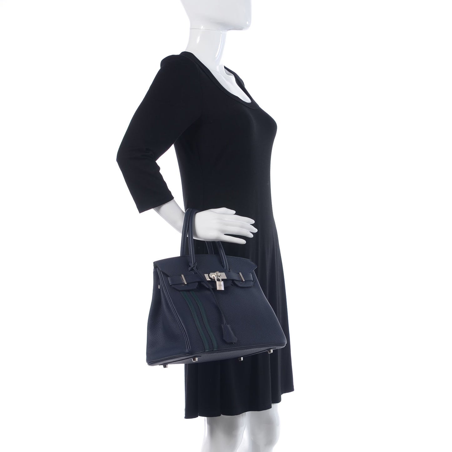 Togo Swift Officier Birkin 30 Bleu Nuit Vert Cypress