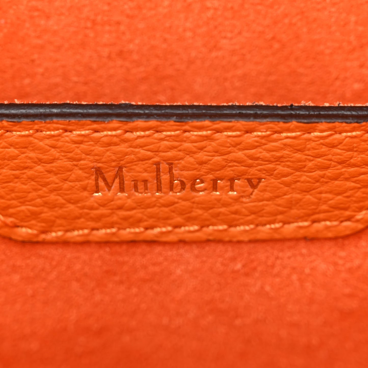 Small Classic Grain Small Bayswater Zip Tote Orange