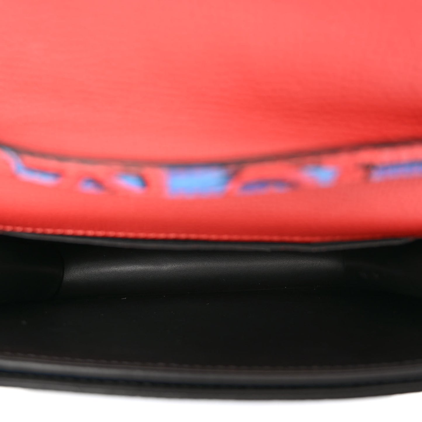 Calfskin Graffiti Print Small Macken Crossbody Bag Black