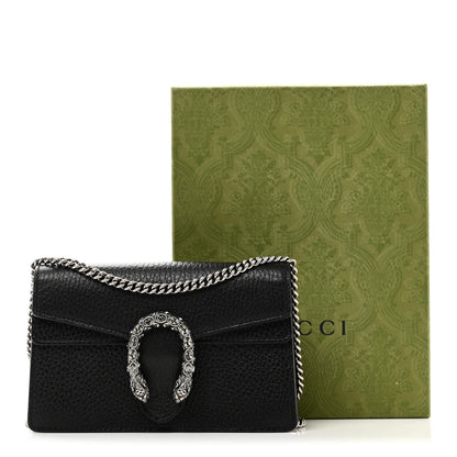 Gucci Calfskin Super Mini Dionysus Shoulder Bag Black 10 of 10