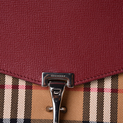 Burberry Grainy Calfskin Vintage Check Small Macken Crossbody Bag Crimson 6 of 6