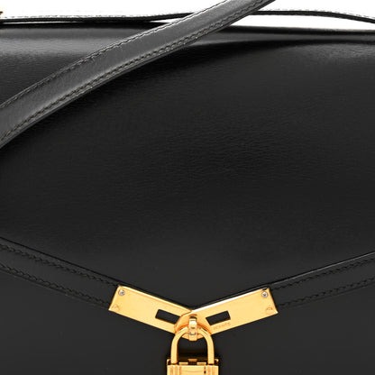 Hermes Box Kelly Cadena Lock Shoulder Bag Black 7 of 14