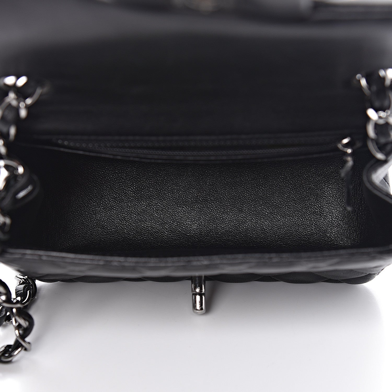Chanel Lambskin Quilted Mini Square Flap Black 7 of 13