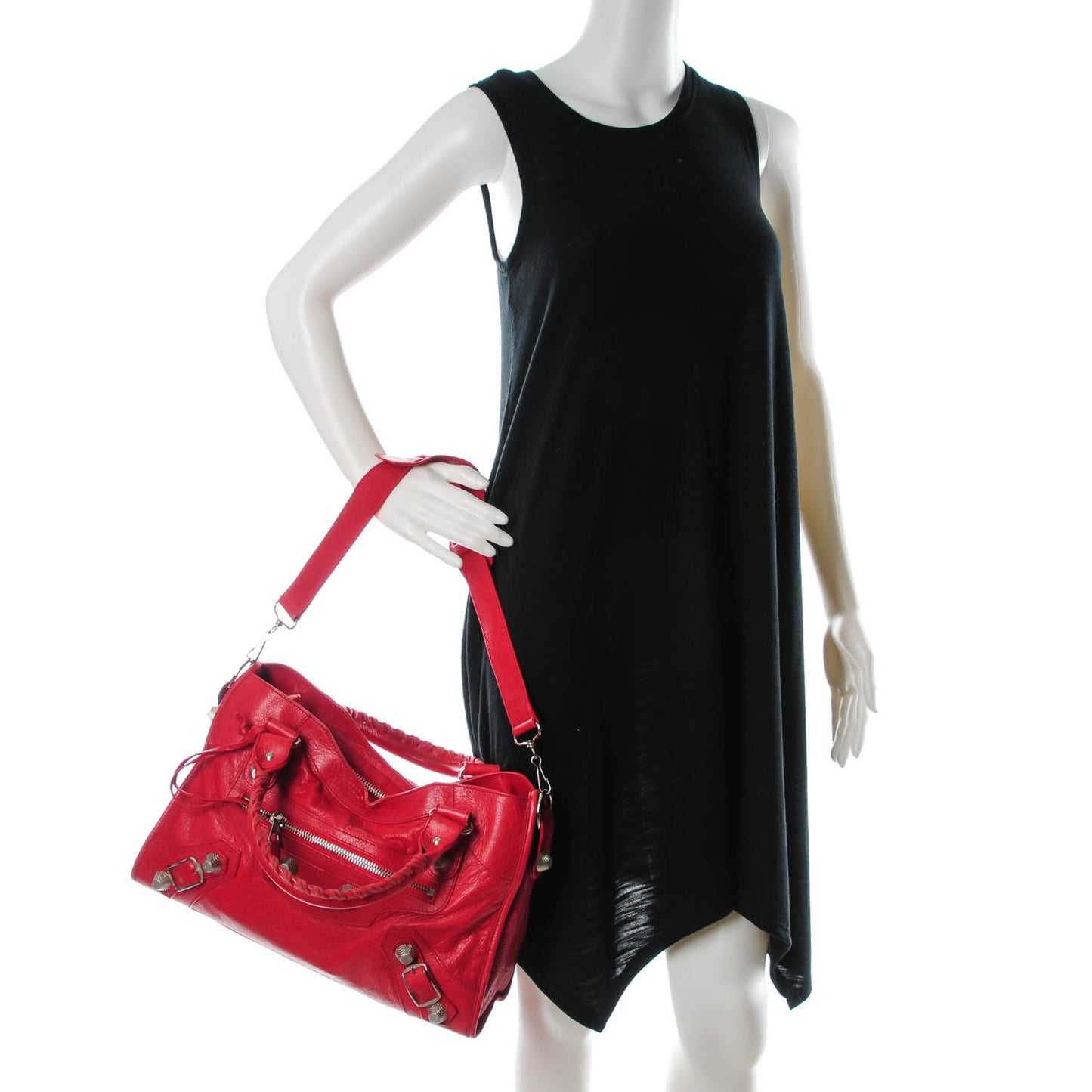 Agneau Giant 21 Silver Hardware City Rouge Coquelicot
