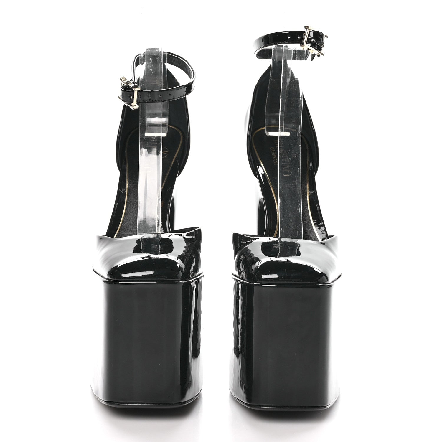 Valentino Garavani Patent DiscoBox 80/180mm Platform Pumps 35 Black 2 of 9