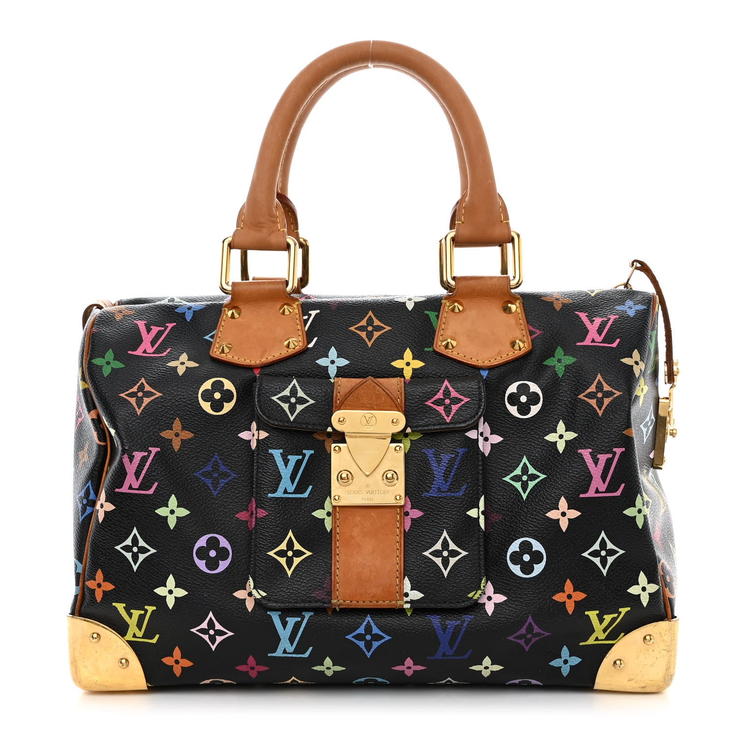 Louis Vuitton Monogram Multicolor Speedy 30 Black 1 of 12