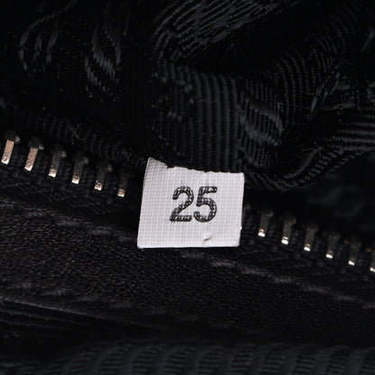 Prada Soft Calfskin Pleated Hobo Black 7 of 12