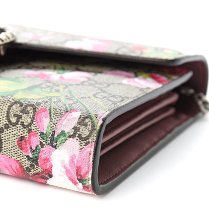 Gucci GG Supreme Monogram Blooms Mini Dionysus Chain Wallet Beige Multicolor Dry Rose 10 of 11