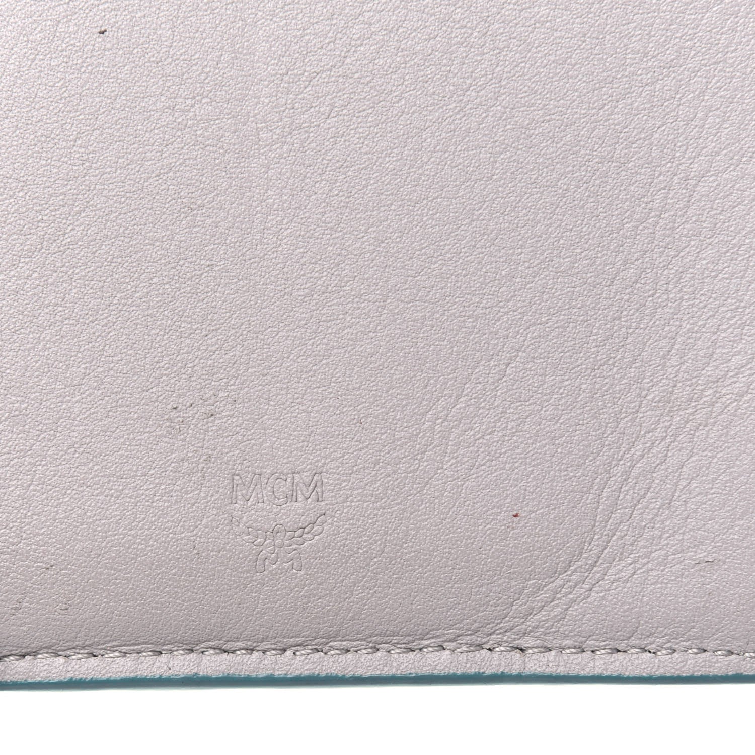 MCM Calfskin Ottomar Large Klara Two Fold Wallet Pool Blue 6 of 20
