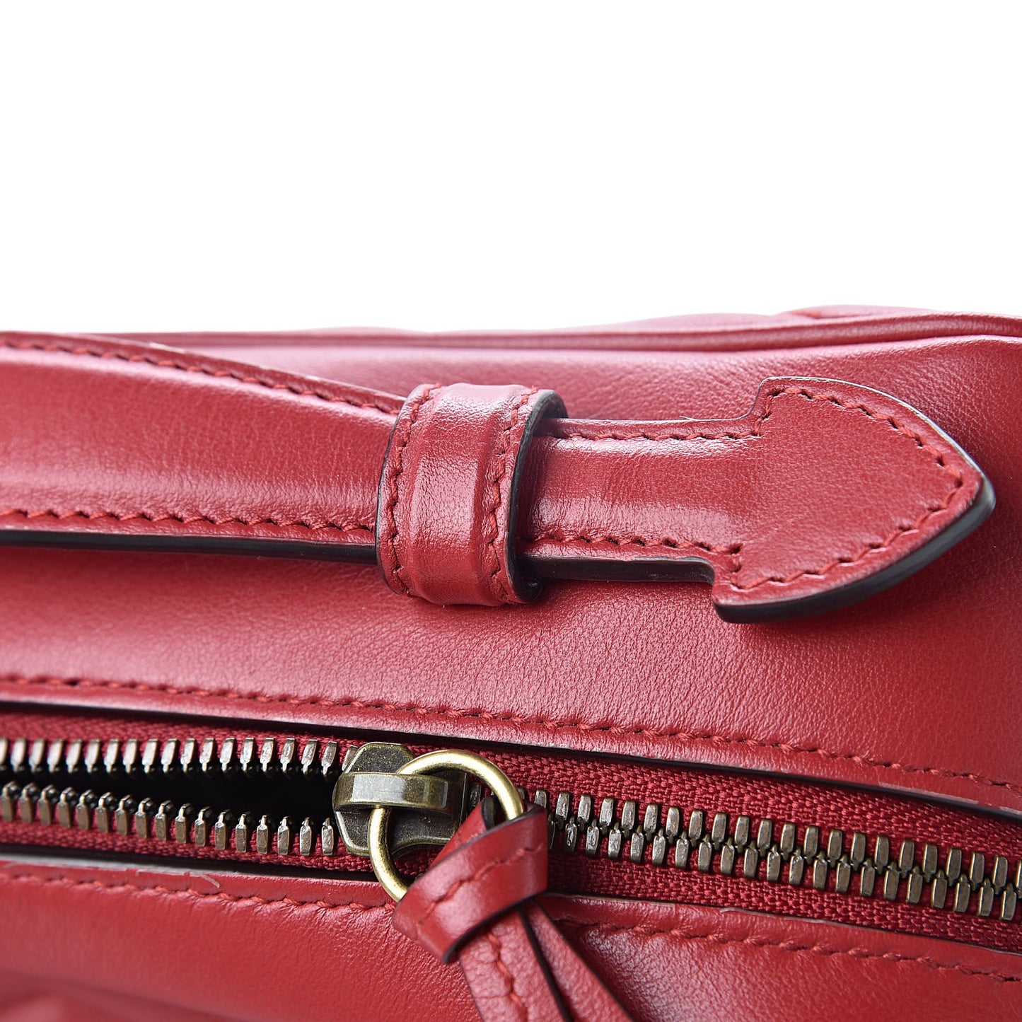 Calfskin Matelasse Sylvie Web Small GG Marmont Top Handle Shoulder Bag Hibiscus Red