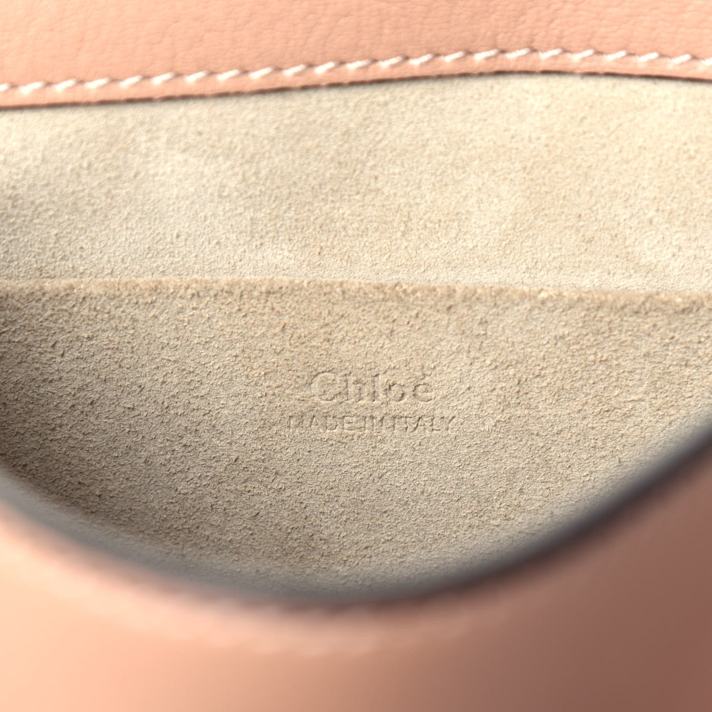 Calfskin Suede Medium Nile Bracelet Bag Biscotti Beige