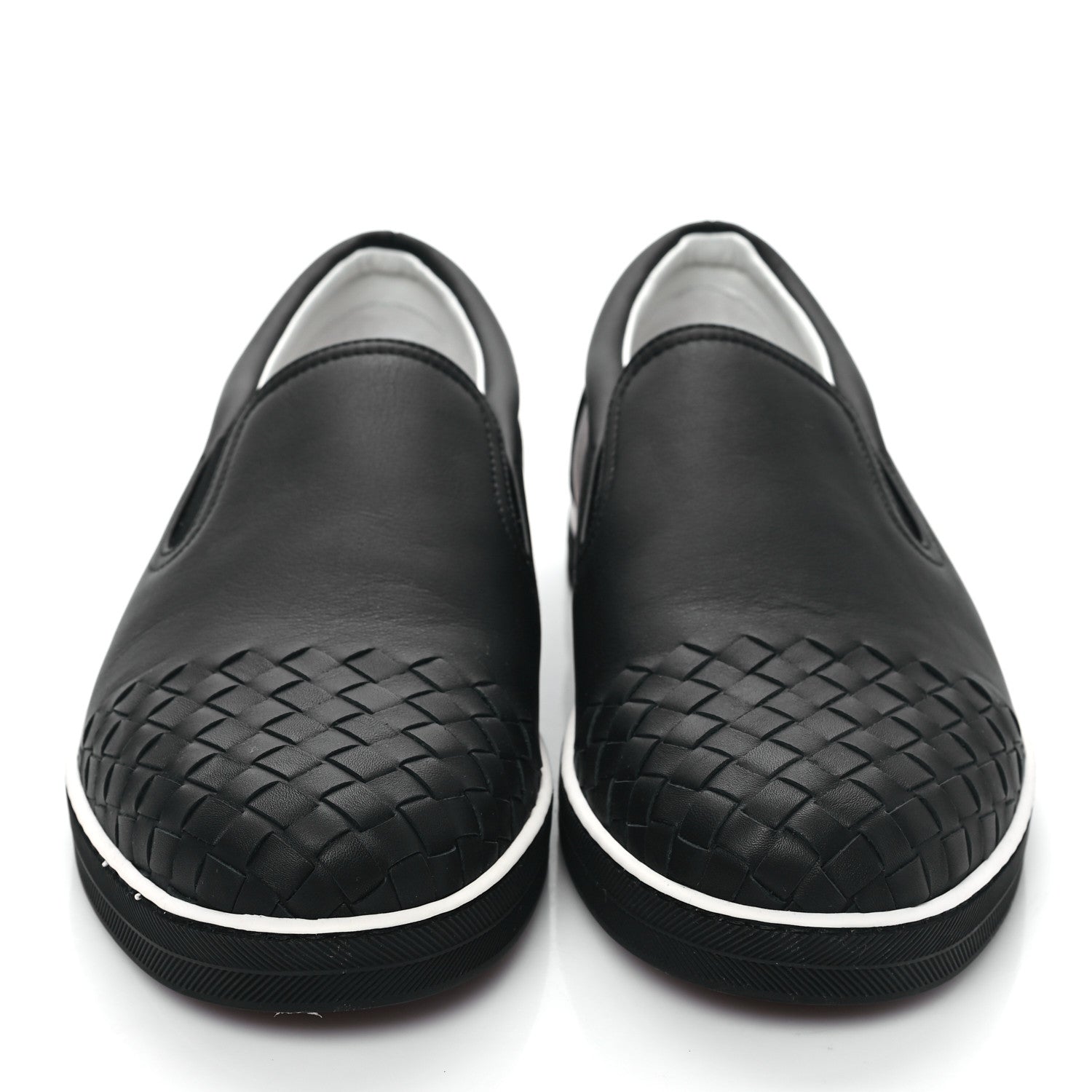Bottega Veneta Nappa Intrecciato Slip On Sneakers 40.5 Black 2 of 7