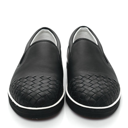Bottega Veneta Nappa Intrecciato Slip On Sneakers 40.5 Black 2 of 7