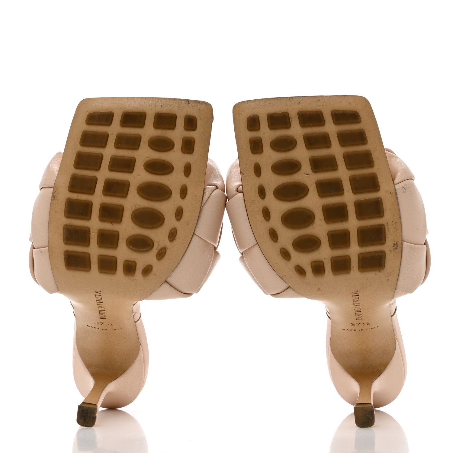 Bottega Veneta Nappa Maxi Intrecciato Lido Mule Sandals 37.5 Cipria 5 of 9