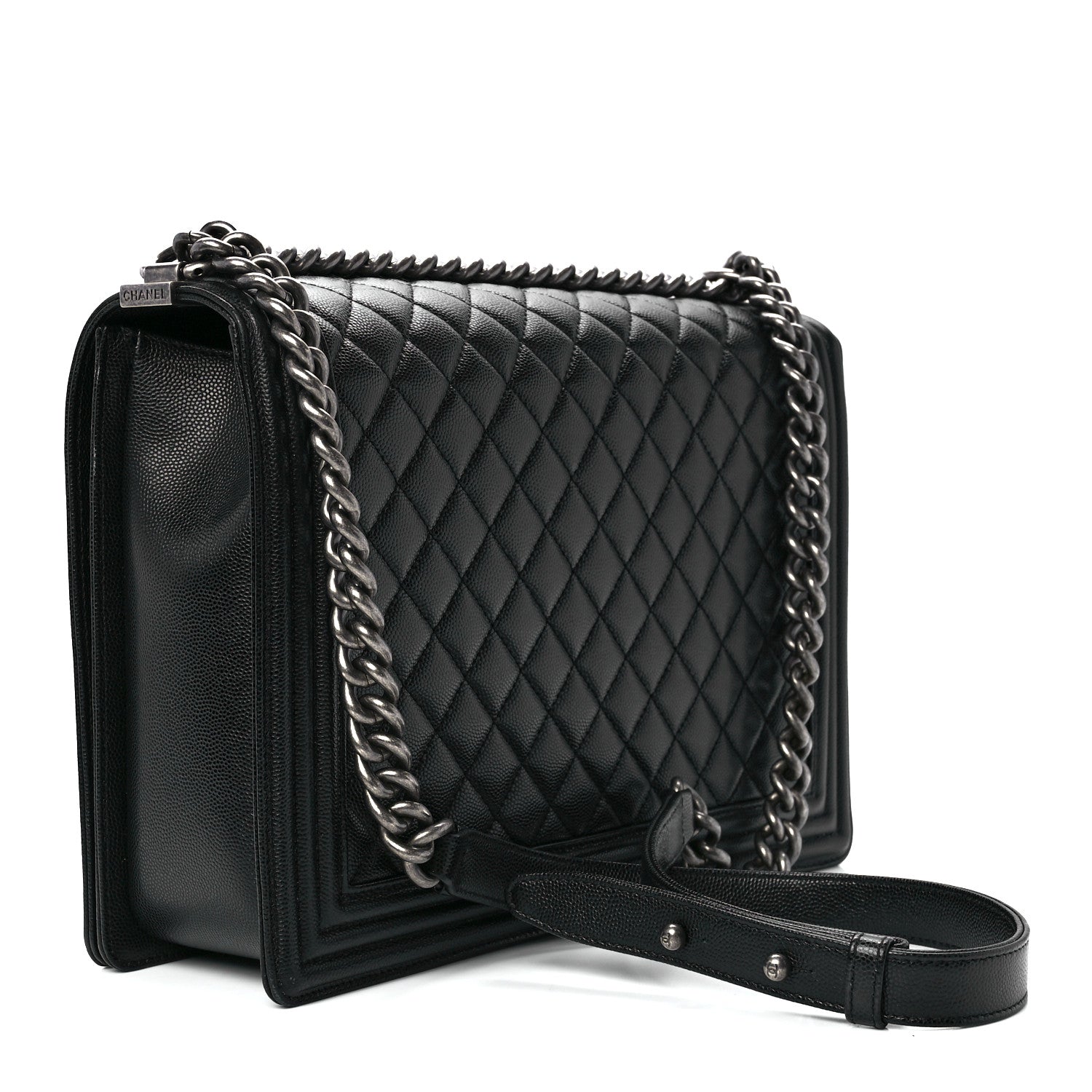 Chanel Caviar Quilted Large Boy Flap Black 3 of 12