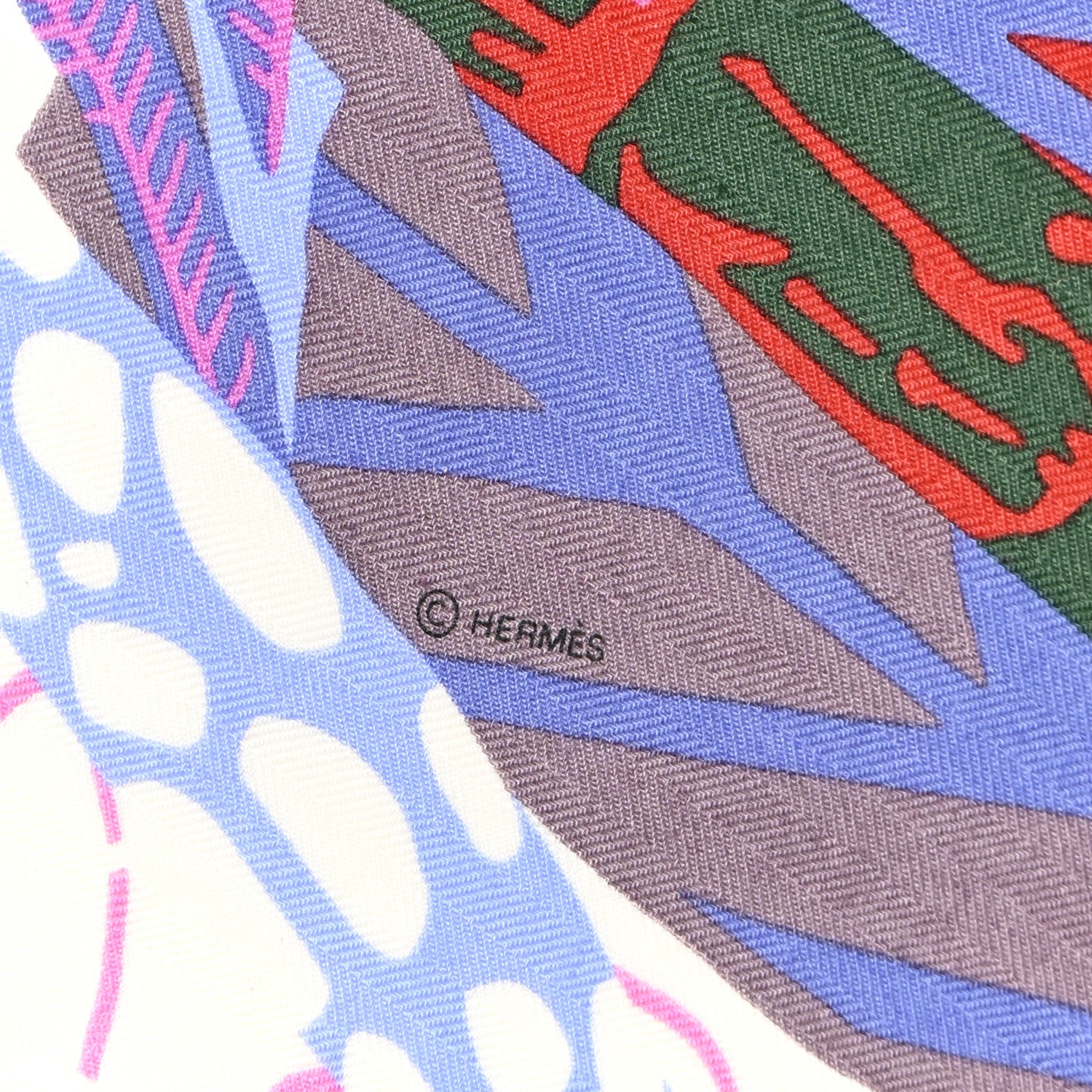 Hermes Cashmere Silk En Liberte Shawl 140 White Parme Orce 3 of 15