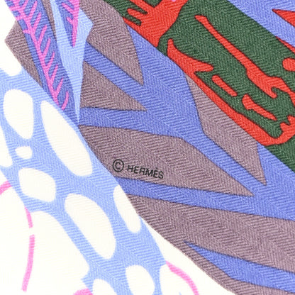 Hermes Cashmere Silk En Liberte Shawl 140 White Parme Orce 3 of 15