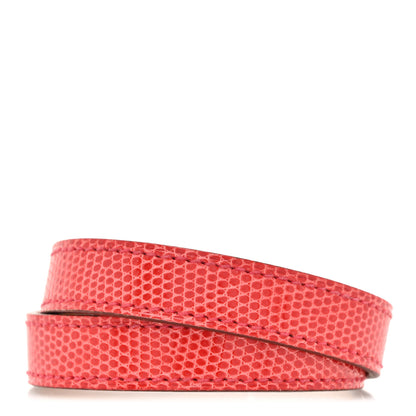 Hermes Lizard Kelly Double Tour Bracelet M Bougainvillea 3 of 6
