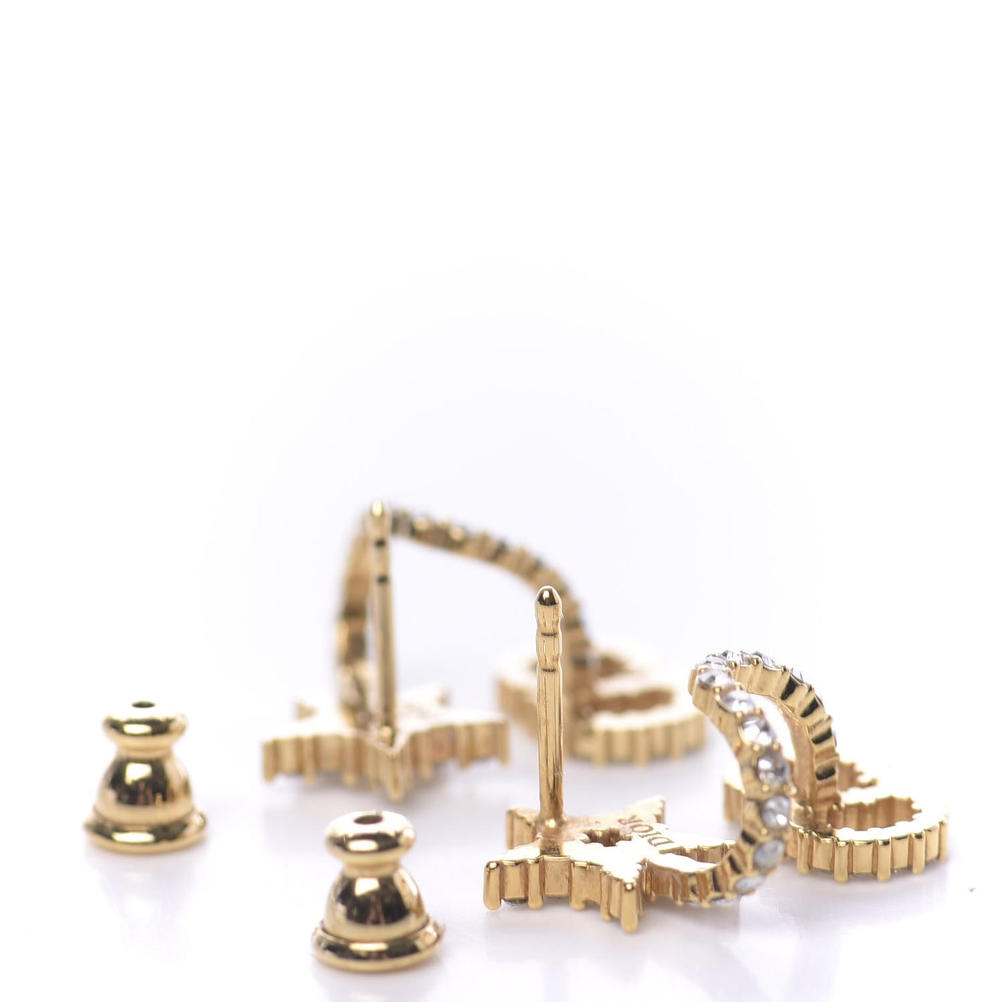 Crystal Clair D Lune Earrings Gold