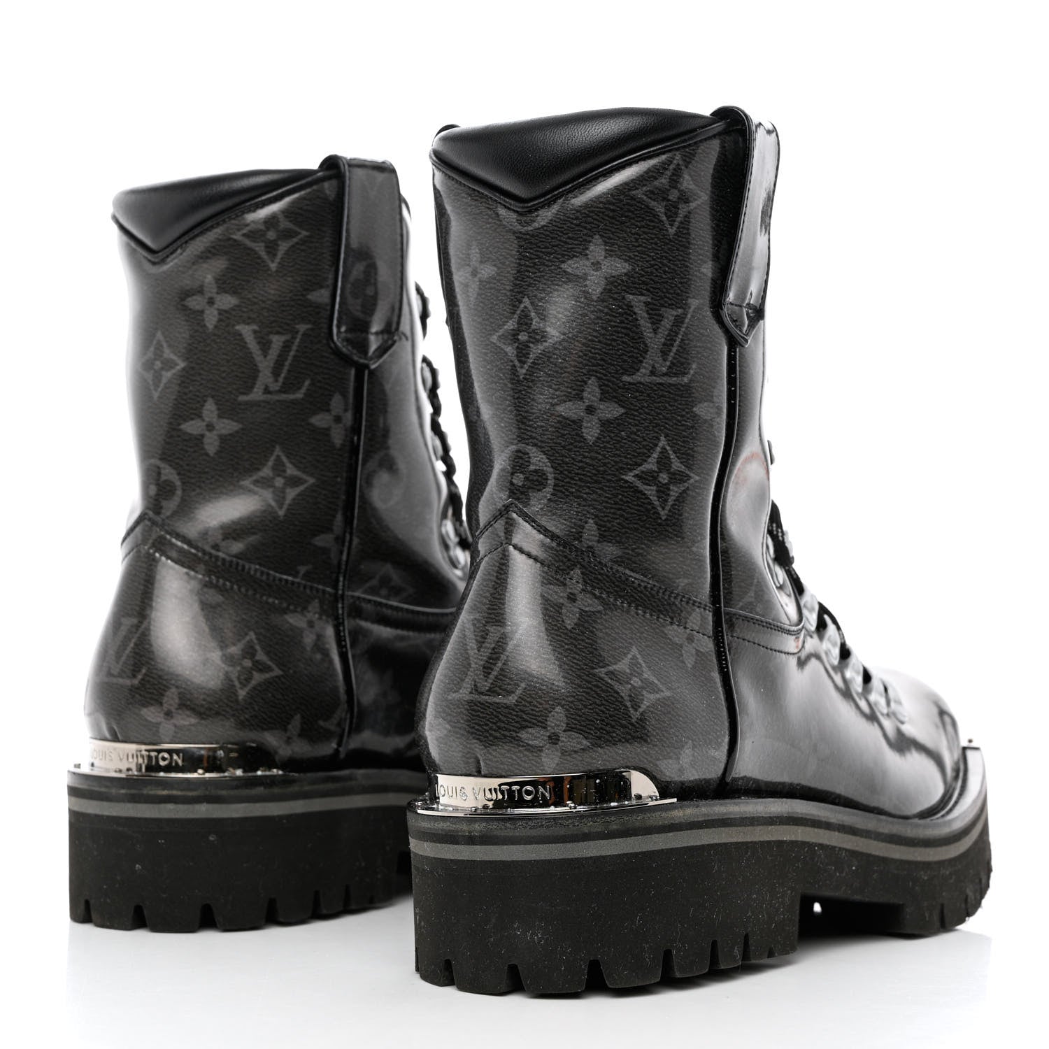Louis Vuitton Monogram Eclipse Glaze Mens Outland Ankle Boots 8 4 of 11