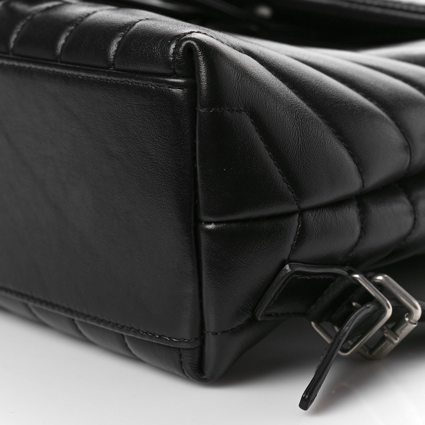 Calfskin Y Quilted Monogram Small Loulou Backpack Black