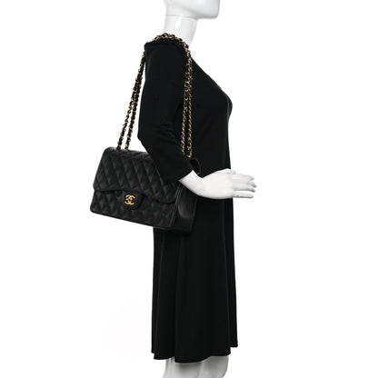 Chanel Caviar Quilted Jumbo Double Flap Black 2 of 12