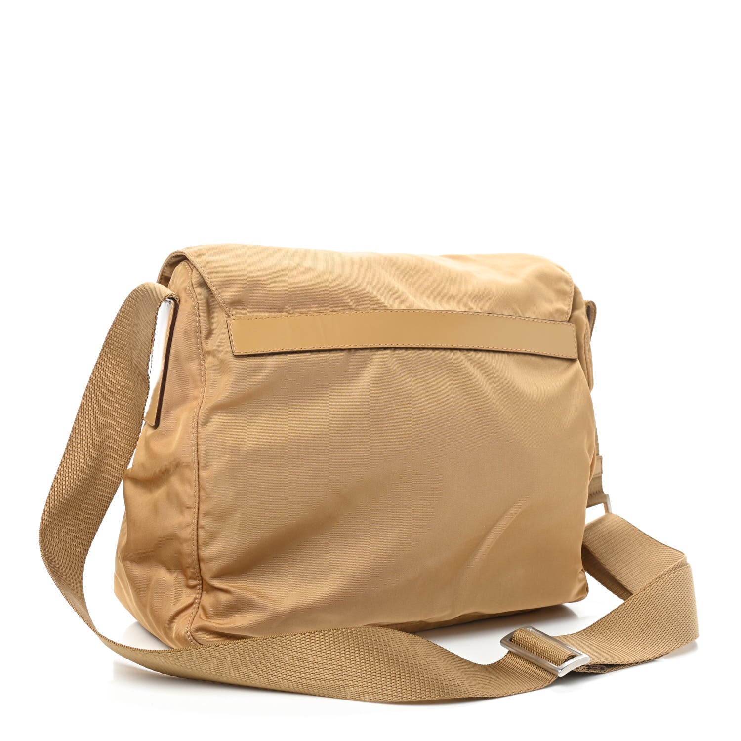Prada Tessuto Nylon Vela Flap Messenger Gold 3 of 8