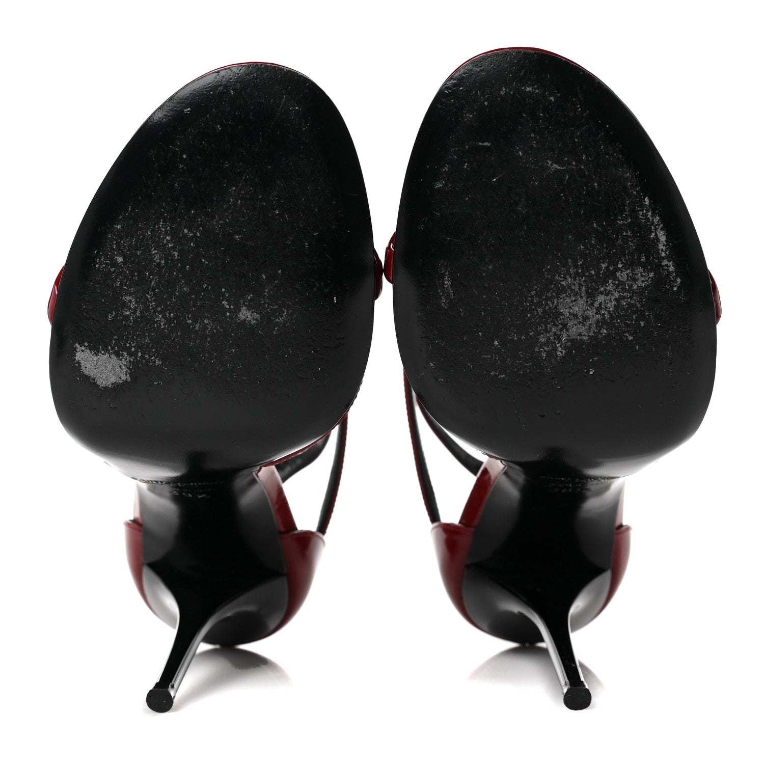 Saint Laurent Patent Calfskin Cassandra 100 Sandals 38.5 Red Laquer 5 of 11