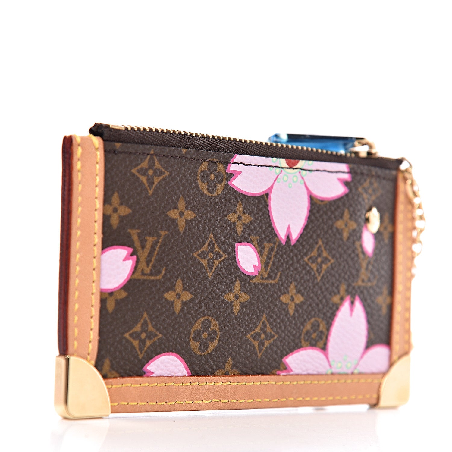 Louis Vuitton Monogram Cherry Blossom Key Pouch Brown 3 of 7